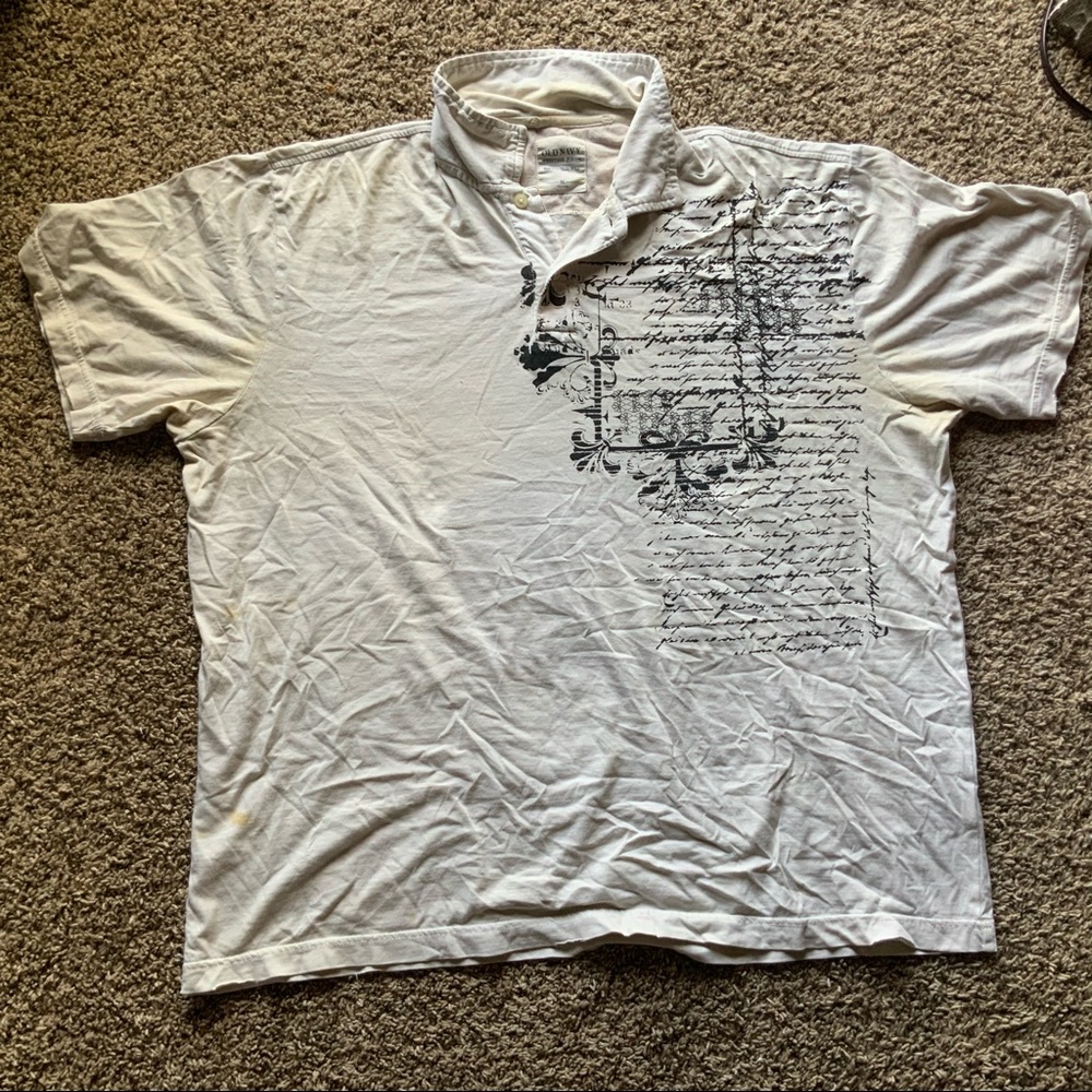 Old navy white vintage polo